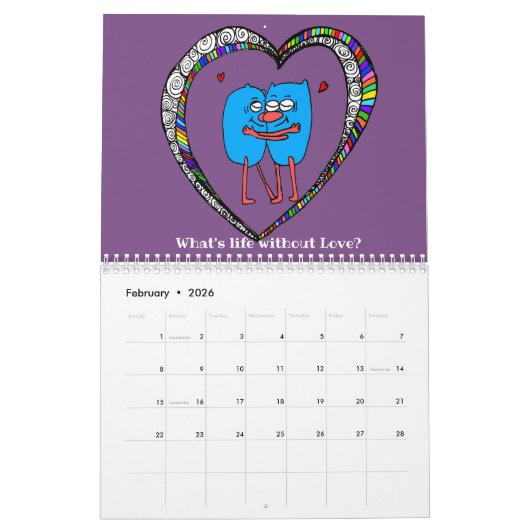 2018年の好みの存在の自閉症の慈善のカレンダー カレンダー (2月 2026)