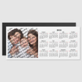 2018年の家族写真のカスタムなカレンダーのマグネティック・カード (正面/裏面)