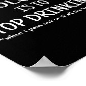2018年の抱負 飲酒ストップ ユーモア 新年 ポスター (角)