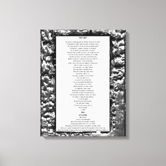 2018年の挑戦と勇気のシンボルや象徴 キャンバスプリント (正面)