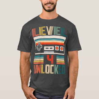 2018年の最高のキッズアンロックされたレベル4誕生日ギフトV Tシャツ