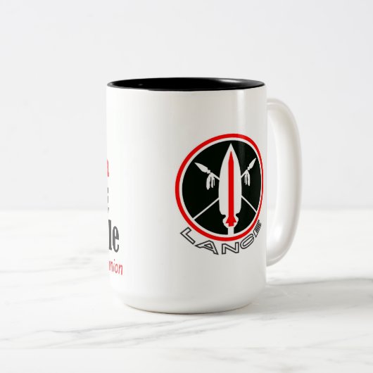 2018年の槍のミサイルの懇親会のマグ ツートーンマグカップ (正面右)