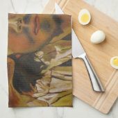 2018年の死に物狂いの男 キッチンタオル (四つ折り)