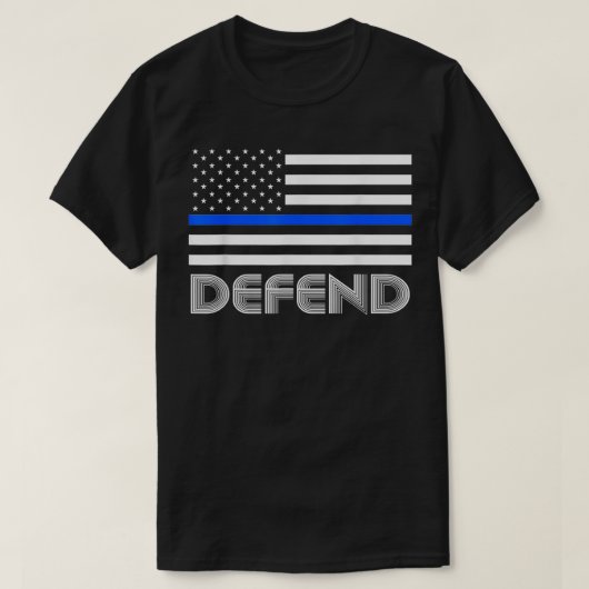 2018年の法執行機関の支援 Tシャツ (デザイン正面)
