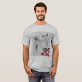 2018年の犬のインク洗浄のGメン絵画シャツ Tシャツ (正面フル)