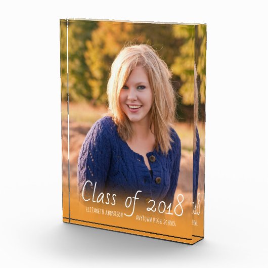 2018年の縦の写真の卒業のオレンジクラス フォトブロック (右)