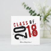 2018年の芸術的で赤い、白黒クラス 招待状 (スタンド正面)