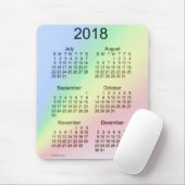 2018年の虹の大活字Janz著6か月のカレンダー マウスパッド (マウス)