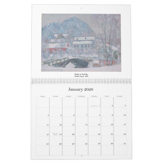 2018年の間可変性印象派の~ カレンダー (1月 2026)