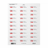 2018年のCapsとDiplomasのクラス（赤） ラベル (フルシート)