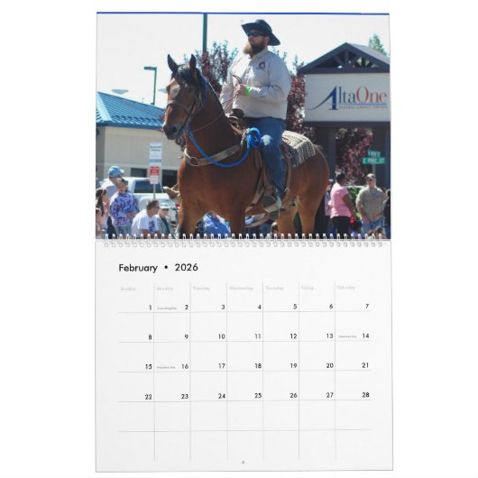 2018年のMule Days Parade司教 カレンダー (2月 2026)