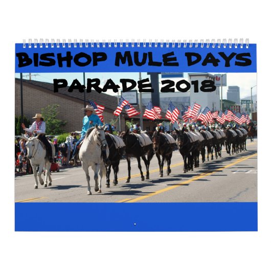 2018年のMule Days Parade司教 カレンダー (カバー)