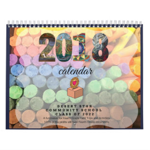 2018年のWaldorfの刺激を受けたな黒板の芸術のカレンダー カレンダー