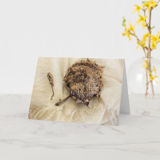 2018年ひまわり干頭布 カード (黄色い花)