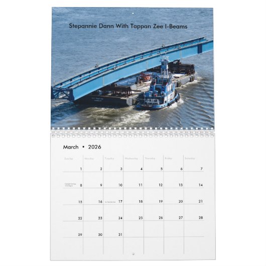 2018年を引くDannの海 カレンダー (3月 2026)