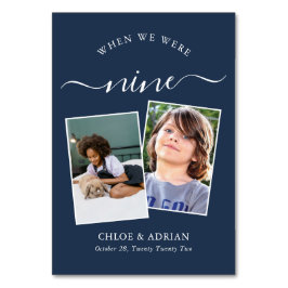 2018年を通してカップルの結婚写真モダン テーブルナンバー