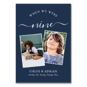 2018年を通してカップルの結婚写真モダン テーブルナンバー (裏面)