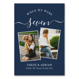 2018年を通してカップルの結婚写真モダン テーブルナンバー