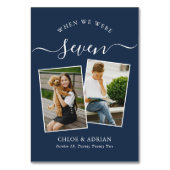 2018年を通してカップルの結婚写真モダン テーブルナンバー (裏面)