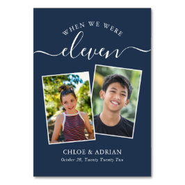 2018年を通してカップルの結婚写真モダン テーブルナンバー