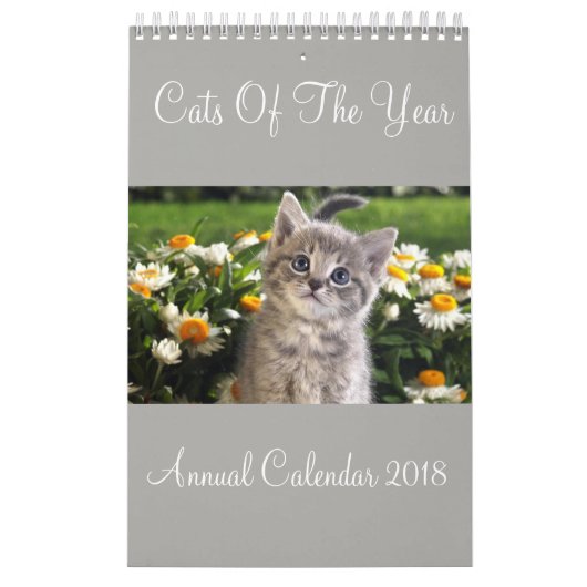 2018年カレンダーの猫 カレンダー (カバー)