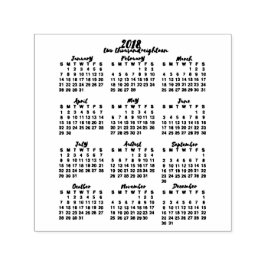 2018年カレンダーひと目墨書跡 セルフインキングスタンプ