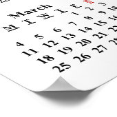 2018年カレンダー白水仙の写真 ポスター (角)