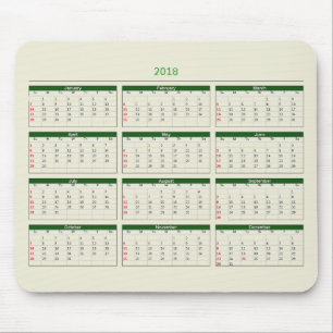 2018年カレンダー マウスパッド