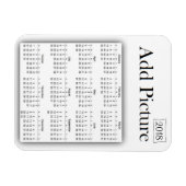 2018年カレンパーソナライズされたダホワイトフォトマグネット マグネット (横)