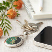 2018年クラス卒業金ゴールド、グリーンとブラック キーホルダー (側面)