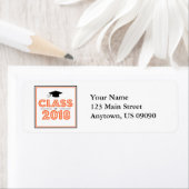 2018年クラス差出人住所ラベル（オレンジ） ラベル (インサイチュ)