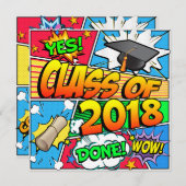 2018年クラス漫画 招待状 (正面/裏面)