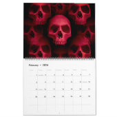 2018年スカル カレンダー (2月 2026)