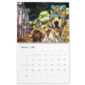 2018年ハワイ犬 カレンダー (2月 2027)