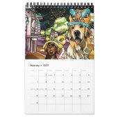2018年ハワイ犬 カレンダー (2月 2027)