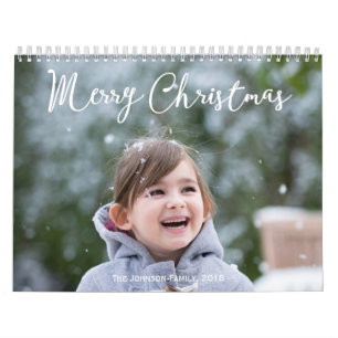 2018年パーソナライズされたのクリスマス雪 カレンダー