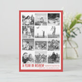 2018年レビュー12フォトコラージホリデーカード シーズンカード (スタンド正面)