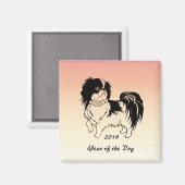 2018年中国の年磁石 マグネット (正面/裏面)