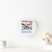 2018年中間選挙 ラウンド壁時計 (ホーム)