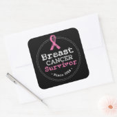 2018年以来の乳がんを克服した認識度 スクエアシール (封筒)