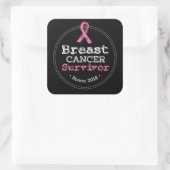 2018年以来の乳がんを克服した認識度 スクエアシール (バッグ)