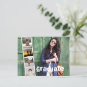 2018年写真卒業パーティー招待状のクラス。 インビテーションポストカード (スタンド正面)