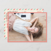 2018年写真卒業パーティー招待状のクラス。 インビテーションポストカード (正面/裏面)