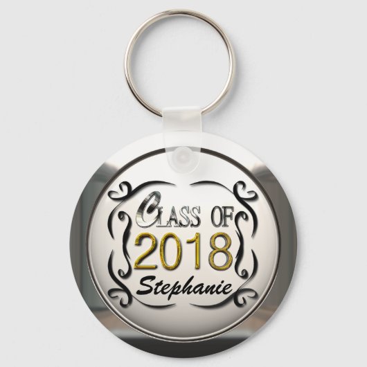 2018年卒業キーチェーンの名前クラスの追加 キーホルダー (正面)