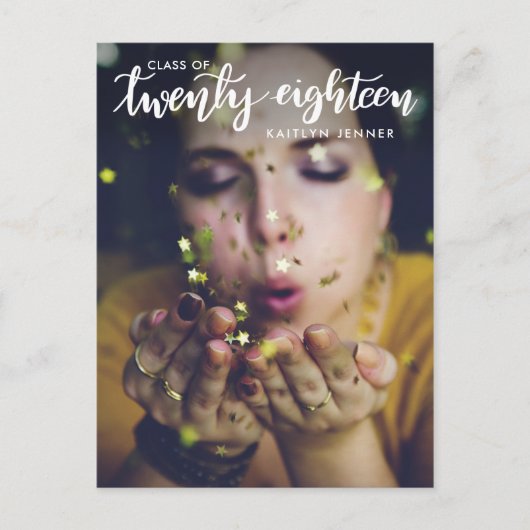 2018年大学院クラス |日付写真を保存 ポストカード (正面)