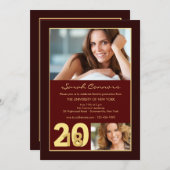 2018年大学院フォトフレーム招待状 招待状 (正面/裏面)