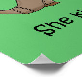 2018年女性のカーボーイとカエルのポスターBrunet ポスター (角)