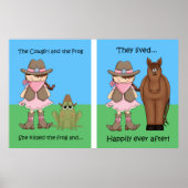 2018年女性のカーボーイとカエルのポスターBrunet ポスター (正面)