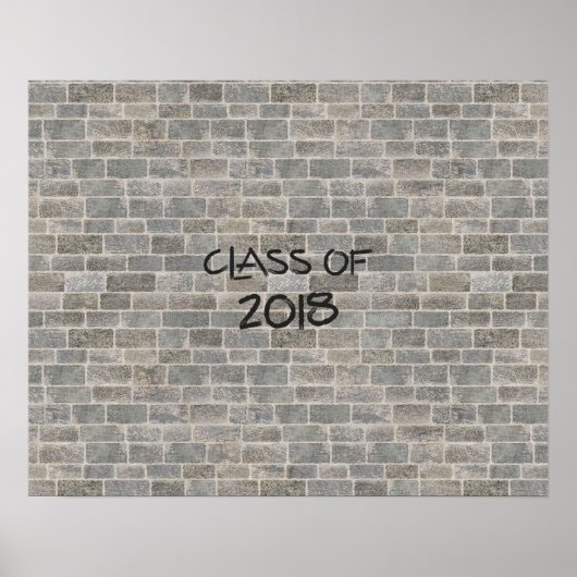 2018年度卒業生 グレイ・ブリック「私の壁に書いて」 ポスター (正面)