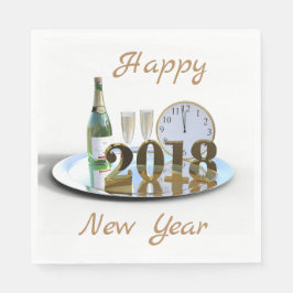 2018年新年あけましておめでとうございます スタンダードランチョンナプキン